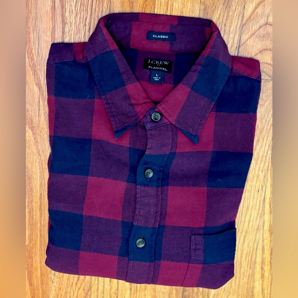 NWOT: J Crew Factory | Check button down shirt  | L